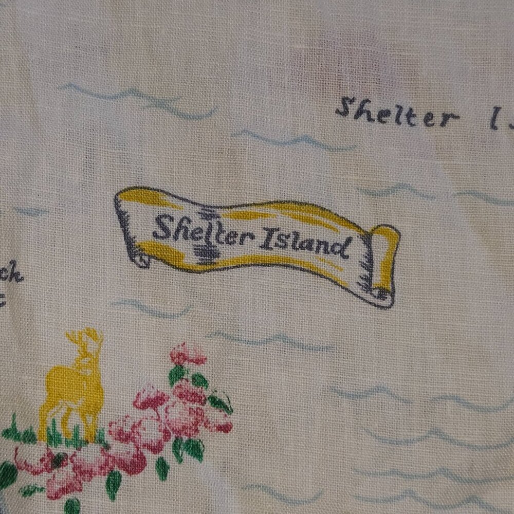 NWT Shelter Island Map Linen Dress Hamptons Long Island NY - Picture 3 of 10